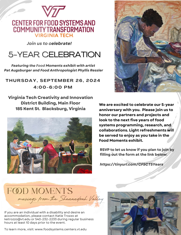 Image of the flyer for the 5 year celebration