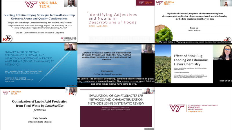 2021 FST Student Research Presentation Competition Winners