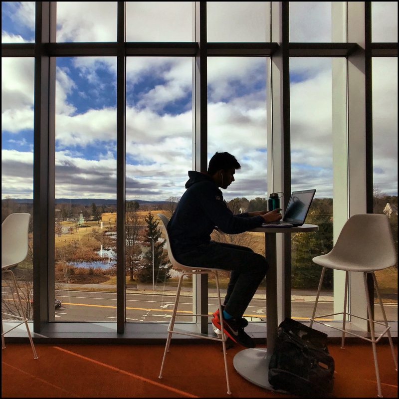 Student working