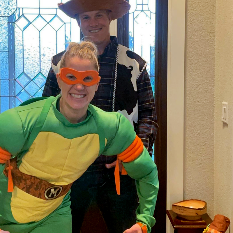 two people in costumes