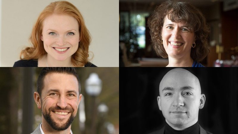 Clockwise from top left: Ariana Wyatt; Bonnie Zare; Joseph Bedford; Patrick Ridge. Photos courtesy Virginia Tech.