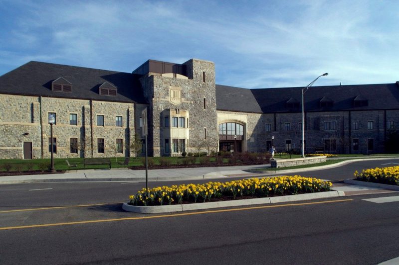 McComas hall is seen from the street